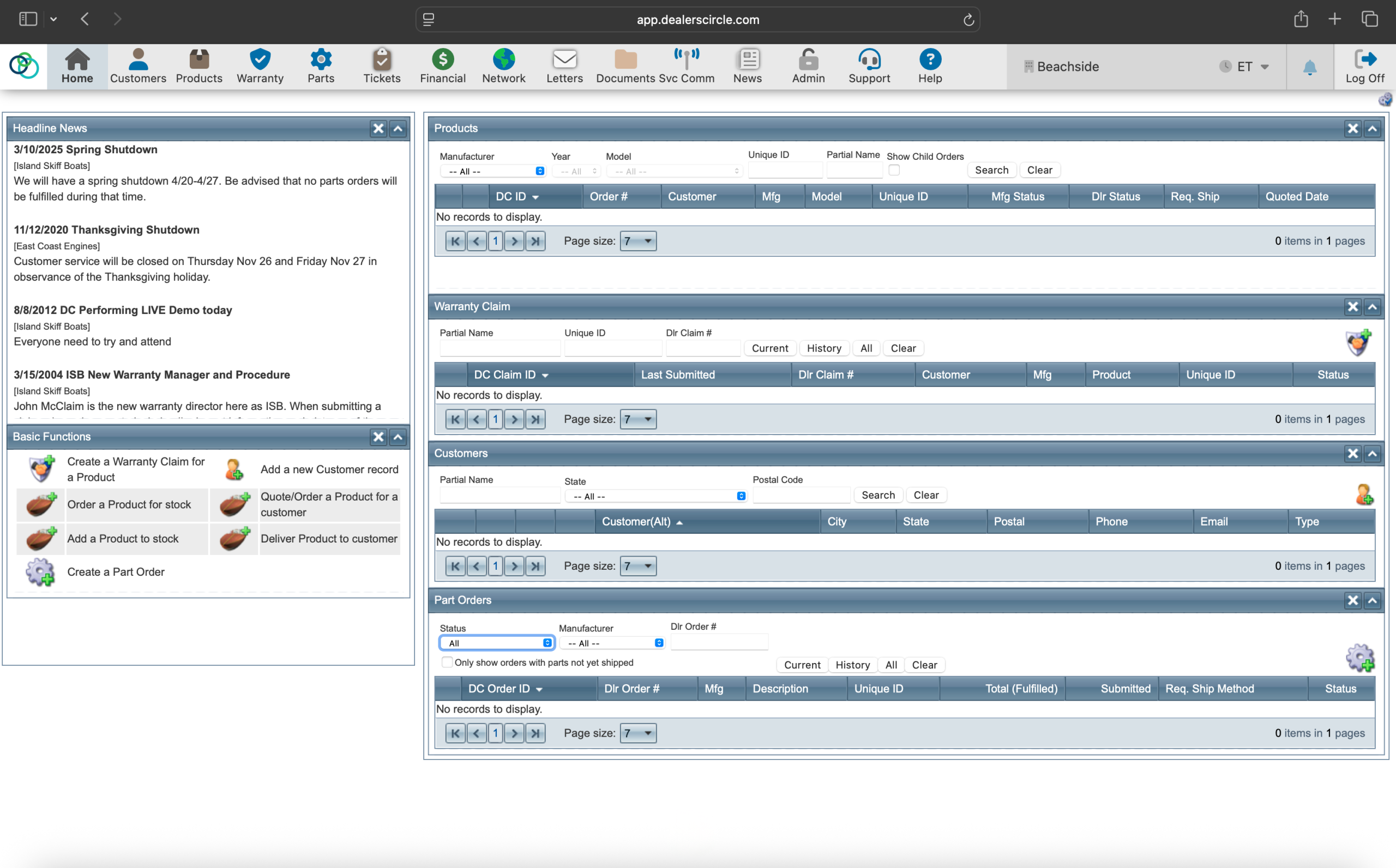 DealersCircle platform sample